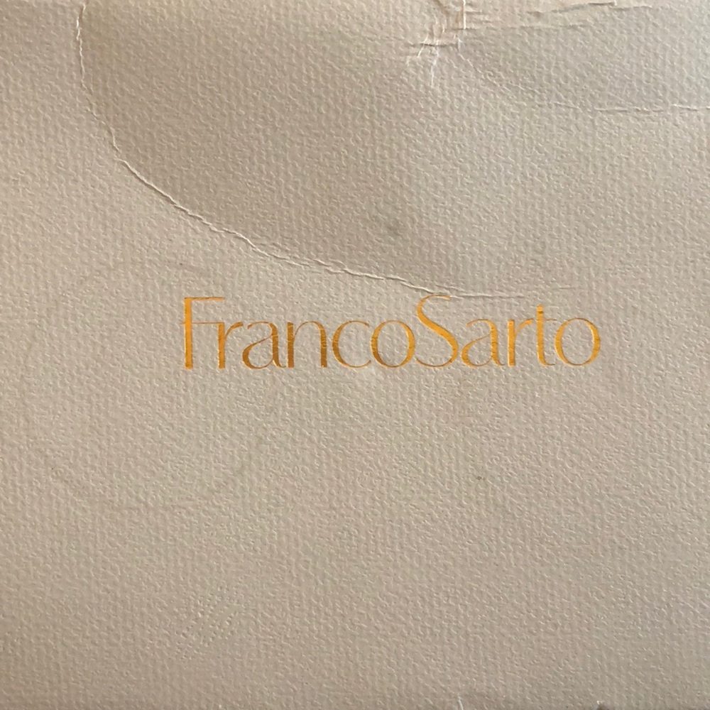 Franco Sarto SILVER strap sandals. Worn once. Brings box.